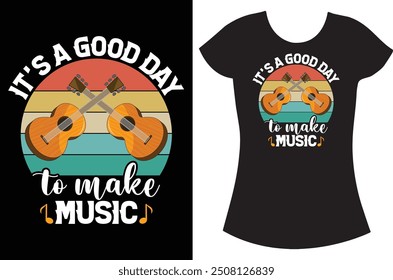 Music Retro Vintage Typography T shirt Design.