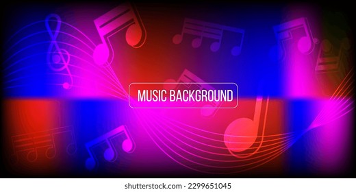 Music and rhythm background with Jazz and blue style with pattern music note.