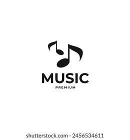 Music rhythm note logo design template vector illustration