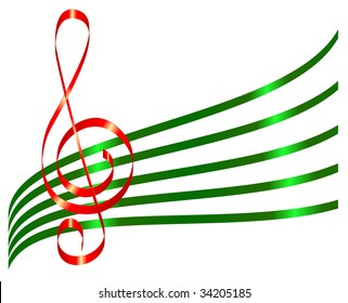 Music ribbons. Vector illustration.