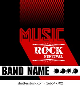 Music rock festival design template