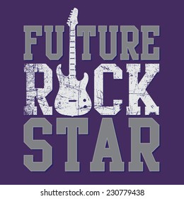 Music rock typography, t-shirt graphics, vectors