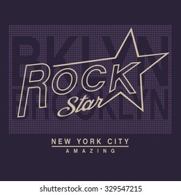 Music rock typography, t-shirt graphics, vectors