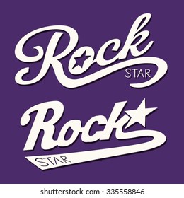 Music rock typography, t-shirt graphics, vectors