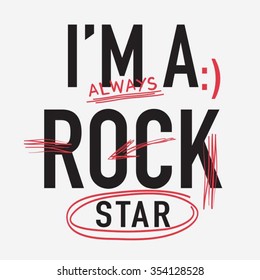 Music rock typography, t-shirt graphics, vectors