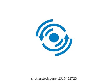 music rotation recording studio logo design template