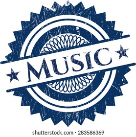Music rubber grunge seal
