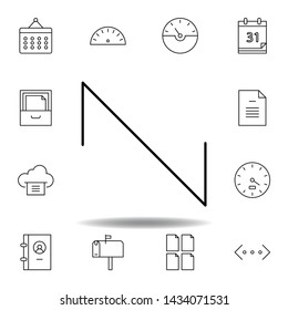 music saw tooth wave outline icon. Detailed set of unigrid multimedia illustrations icons. Can be used for web, logo, mobile app, UI, UX