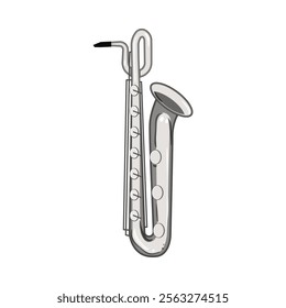 music saxophone cartoon. alto tenor, soprano reed, brass woodwind music saxophone sign. isolated symbol vector illustration