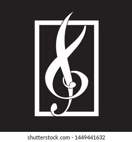 music scale logo design. music note sign or symbol. musical scale icons. illustration element vector