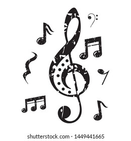 music scale logo design. music note sign or symbol. musical scale icons. illustration element vector