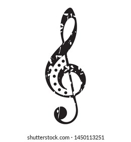 music scale logo design. music note sign or symbol. musical scale icons. illustration element vector