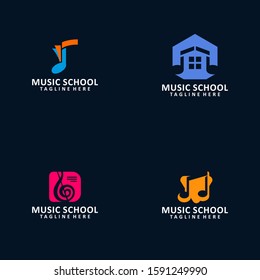 Music School Logo Design Vector