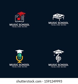 Music School Logo Design Vector