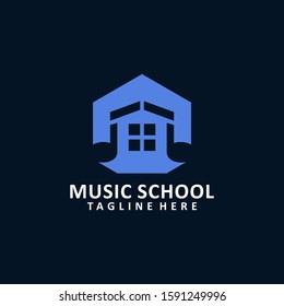 Music School Logo Design Vector