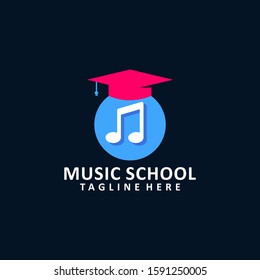 Music School Logo Design Vector
