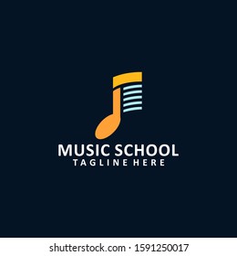 Music School Logo Design Vector