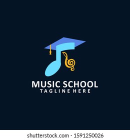 Music School Logo Design Vector