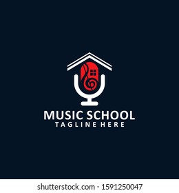 Music School Logo Design Vector