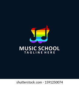 Music School Logo Design Vector