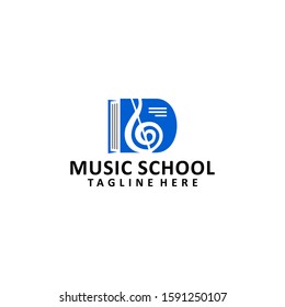 Music School Logo Design Vector