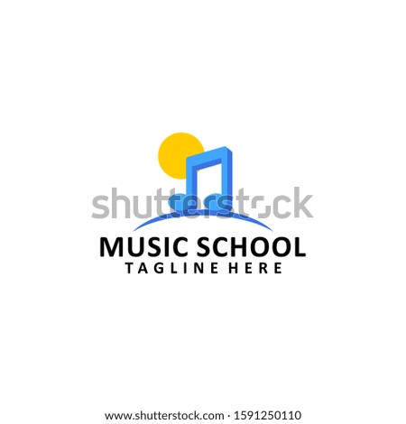 Music School Logo Design Vector