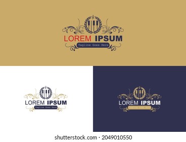 Music School Logo Line Art Vector Design 