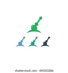 Music School Shop Logo Vector Icon
