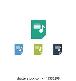 Music School Shop Logo Vector Icon