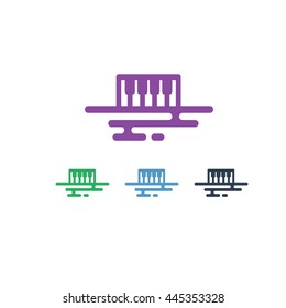 Music School Shop Logo Vector Icon