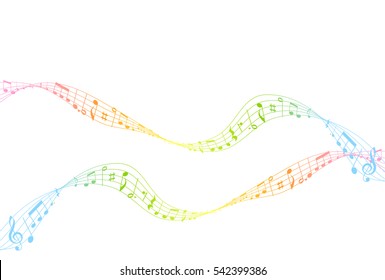 Music Score Colorful Icon