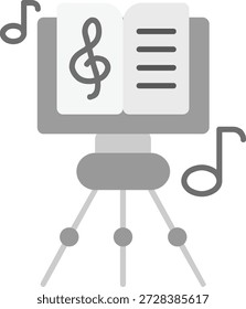 Música Pontuação Linha Vetor Ícone Design