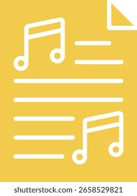 Music score vector icon. Can be used for printing, mobile and web applications.