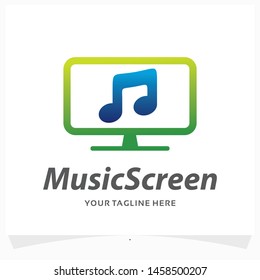 Music Screen Logo Design Template
