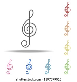 music script icon. Elements of Web in multi colored icons. Simple icon for websites, web design, mobile app, info graphics