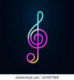 Musikskript im nolanischen Stil Symbol. Einfache dünne Linie, Vektorillustration von Musiksymbolen für i und ux, Website oder mobile Anwendungen