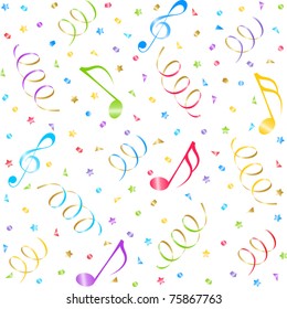 Music seamless background. Vector illustration.