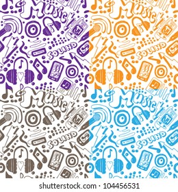music seamless pattern