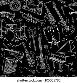 music seamless pattern