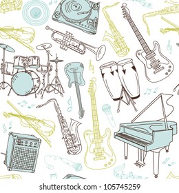 music seamless pattern