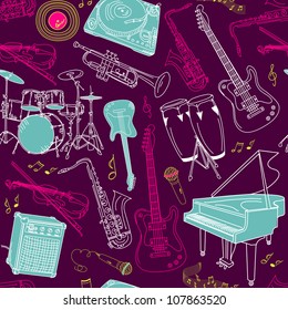 music seamless pattern