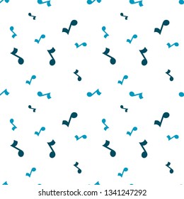 Music seamless pattern background vector illustration for your design. Vector seamless pattern musical notes - Vector