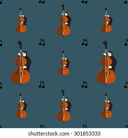 music seamless pattern background vector illustration