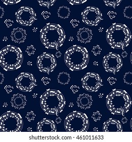 Music seamless pattern background.  Vector musical symbols