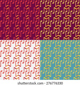 Music Seamless Pattern In Several Colors