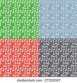 Music seamless pattern in several colors