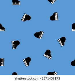 Music Seamless Piano Pattern, Texture background
