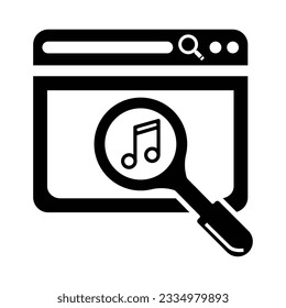Music Search Icon ,Vector Graphics