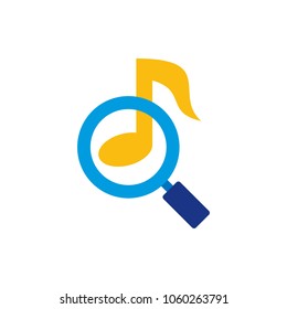 Music Search Logo Icon Design