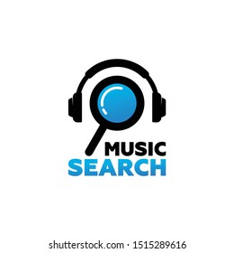 Music Search Logo Template Design